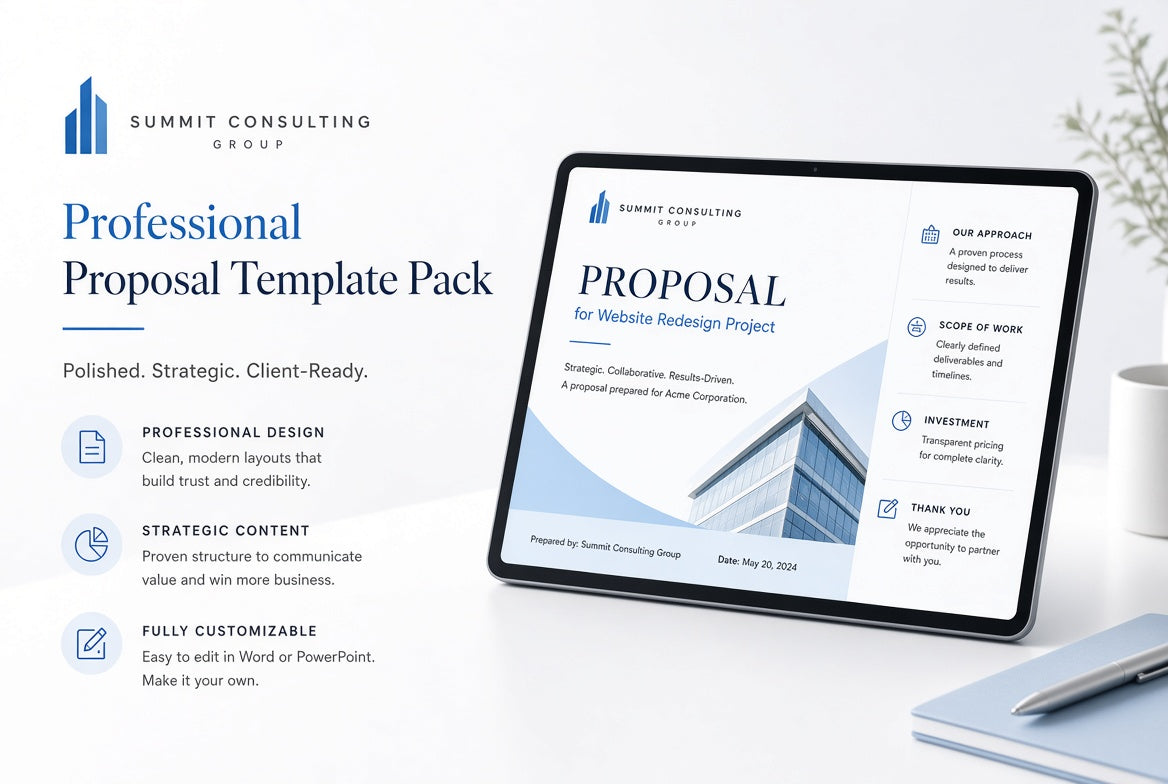 Professional Proposal Template Pack